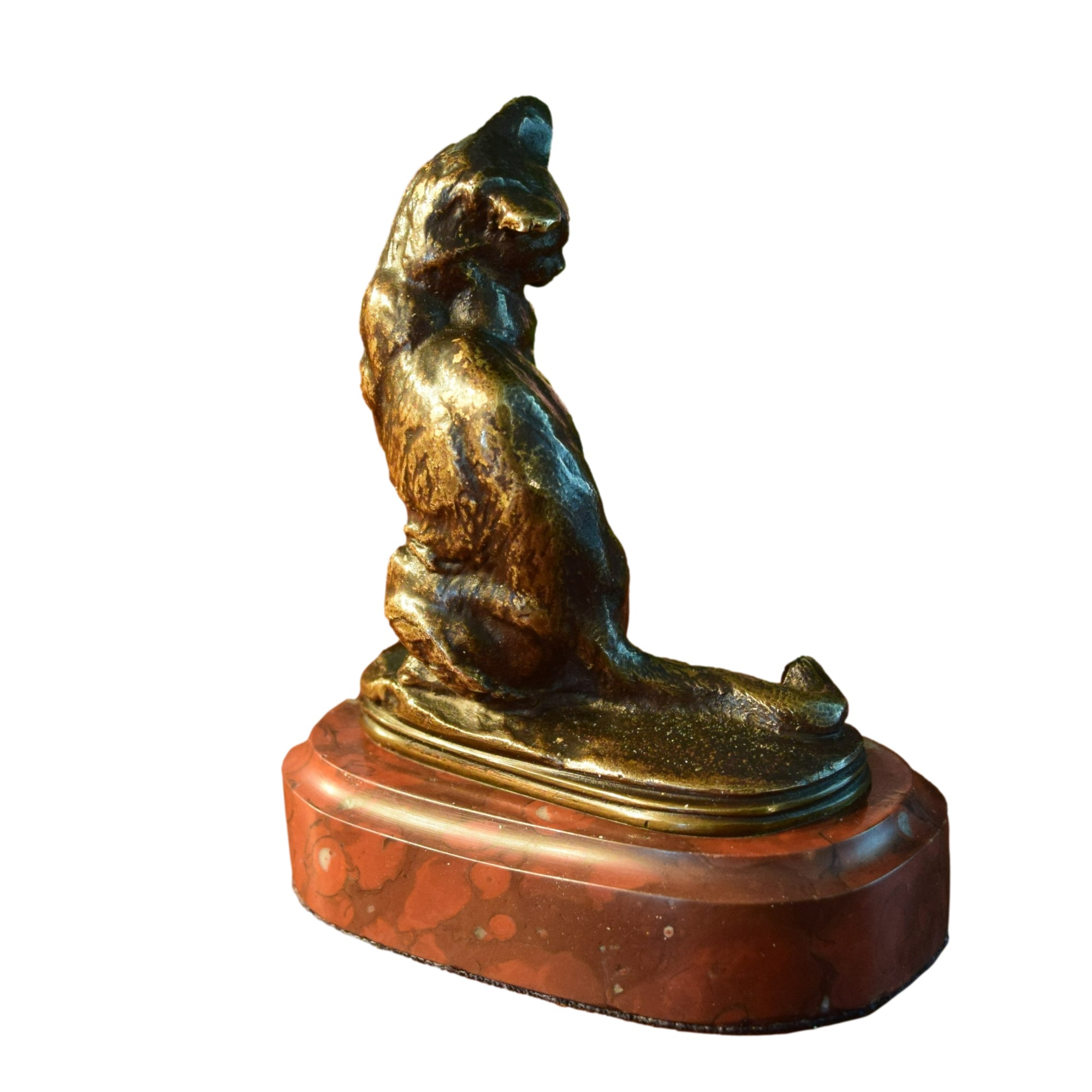 Lovely Seated Bronze Cat by Emmanuel Frémiet